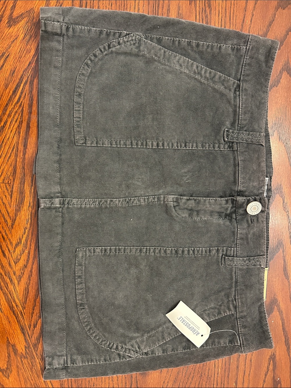 Aeropostale Gray Corduroy Mini Skirt